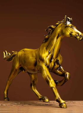 铜马摆件黄铜千里马到成功工艺品生肖马客厅办公室装饰品乔迁礼品