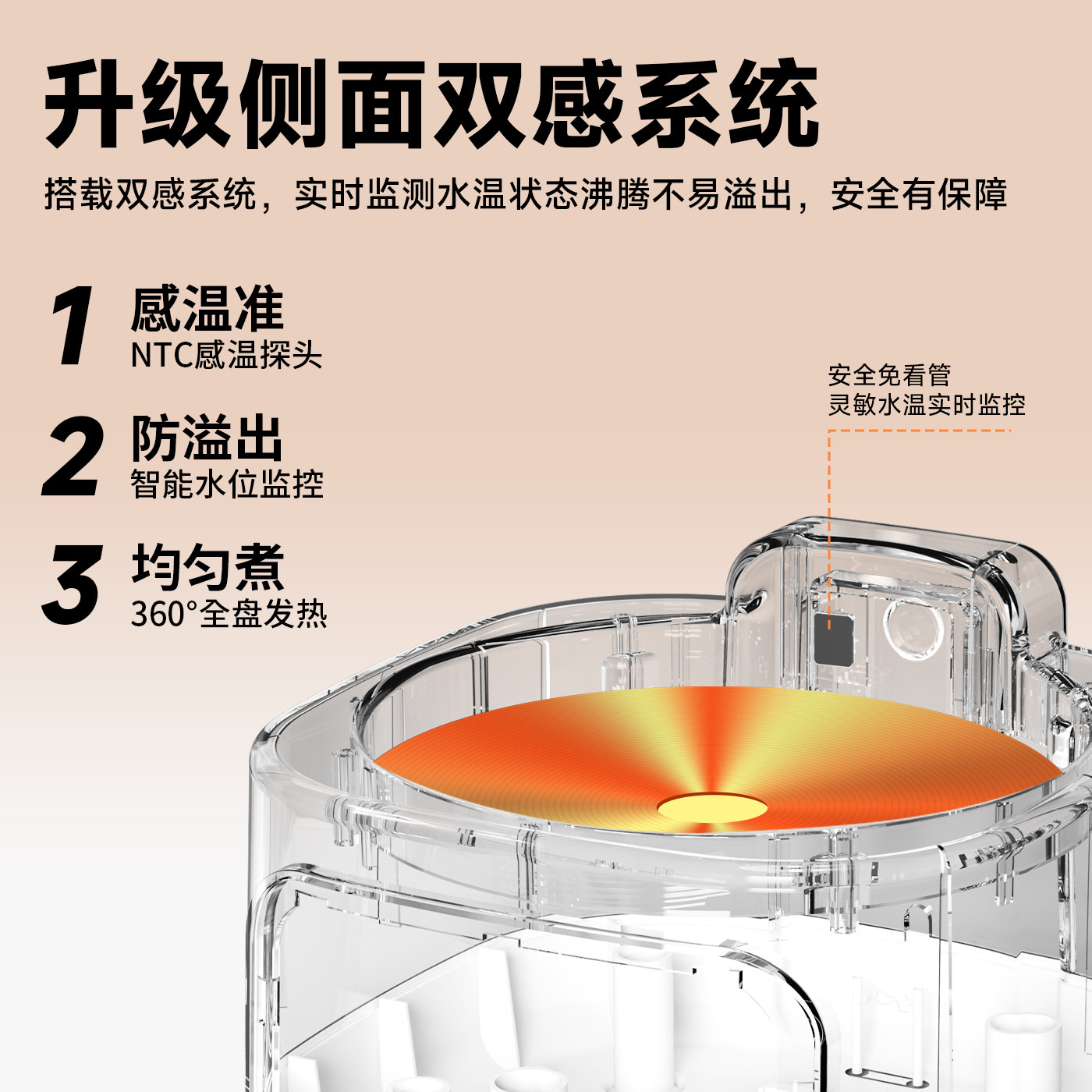 奥克斯全玻璃恒温水壶婴儿专用泡奶机宝宝温奶调奶器家用烧水壶,淘宝优惠券,粉丝福利购,淘宝优惠卷