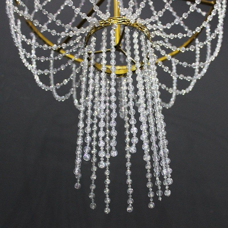 新款婚庆道具铁艺水晶吊顶灯饰发光婚礼舞台现场装饰空中挂件福灯,淘宝优惠券,粉丝福利购,淘宝优惠卷