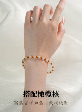 周小满【得禅意】天然和田玉时尚新国风精美原创手串