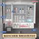White stainless steel smart towel rod bathroom mirror cabinet wall-mounted storage defog removal 90 high movable layer board paper outlet