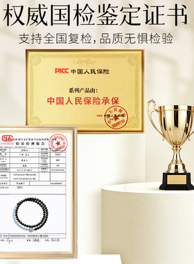 【已祝福】黑曜石海蓝宝补水手串