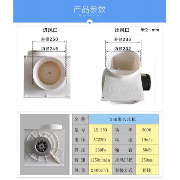 包邮开票实验室通风橱pp250离心风机通风柜轴流风机斜流风机220v,淘宝优惠券,粉丝福利购,淘宝优惠卷