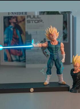 超4红发赛亚人悟空磁浮小夜灯卧室桌面摆件玩偶周边龟派气功礼