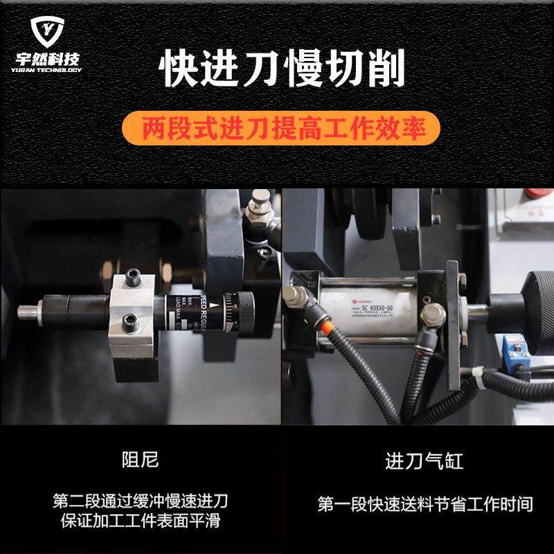 50全自动双头倒角机气动液压不锈钢圆管圆棒铝管平头去毛刺坡口机 - 图2