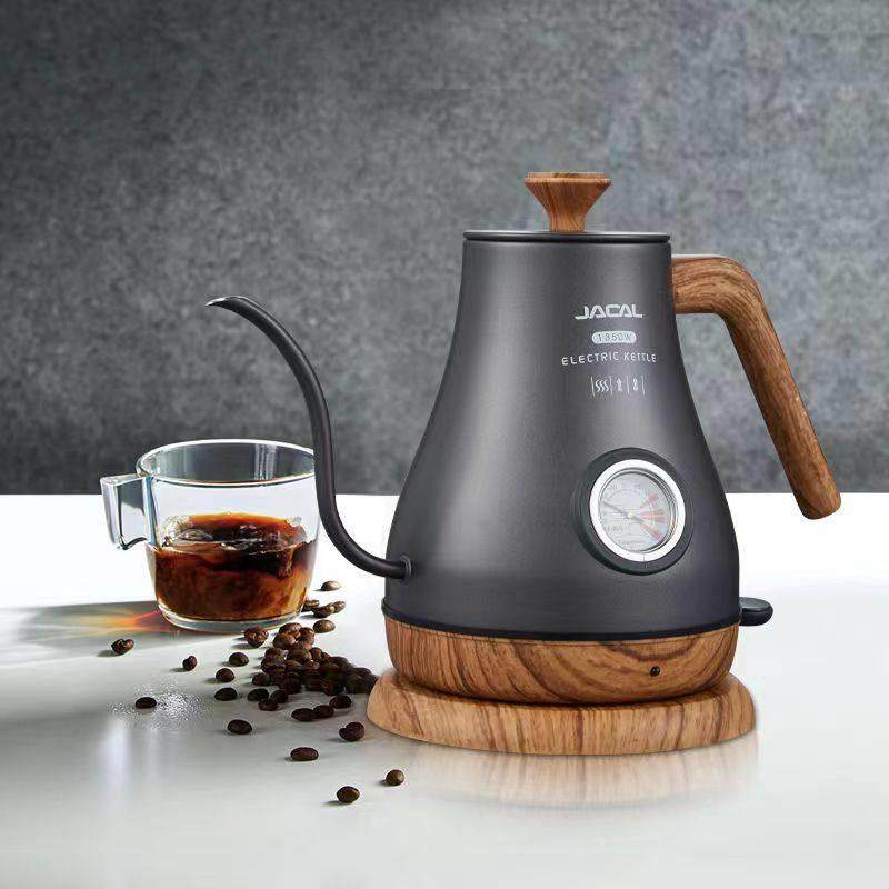 积高咖啡壶温度表电热水壶手冲壶复古细口长嘴恒温电热烧水壶泡茶,淘宝优惠券,粉丝福利购,淘宝优惠卷