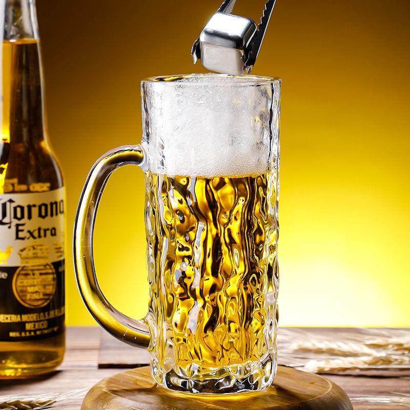 欧式家用水晶玻璃大号啤酒杯扎啤杯茶杯水杯带把加厚耐热耐家用杯,淘宝优惠券,粉丝福利购,淘宝优惠卷