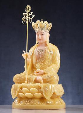 采购产品白玉，黄玉，金色地藏菩萨像，坐像，家拜，三圣，客厅，