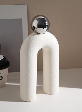 轻奢高级感陶瓷拱门摆件家居现代客厅电视柜酒柜艺术小众软装饰品