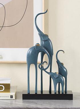高档创意家居大象雕塑装饰品客厅电视柜酒柜玄关桌面轻奢招财摆件