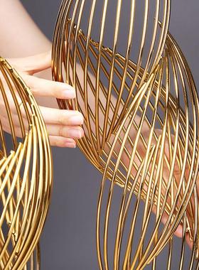 轻奢高档欧式风生水起创意摆件现代客厅玄关电视酒柜家居软装饰品