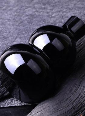 黑曜石福禄葫芦摆件家居客厅工艺品玄关办公室乔迁新居送礼