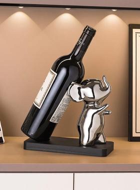 轻奢高档红酒架酒托摆件家居客厅酒柜电视柜装饰品创意餐边柜摆设