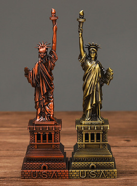 创意金属工艺h品美国客厅摆件自由女神像模型桌面摆饰老师节日礼