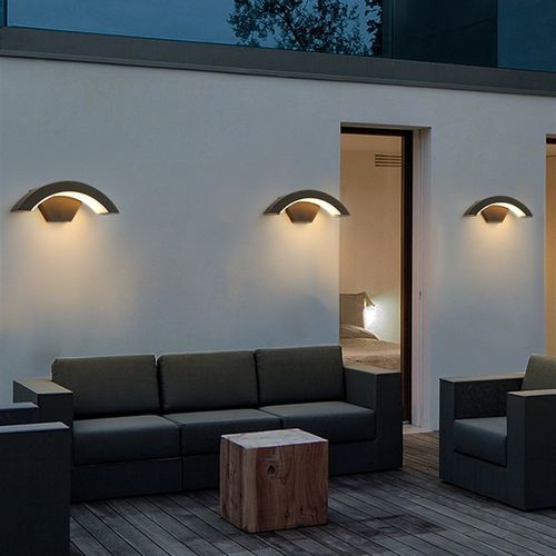 刻为户外壁灯防水楼梯过道简v约外墙感应庭院阳台露台灯室外墙壁 - 图3