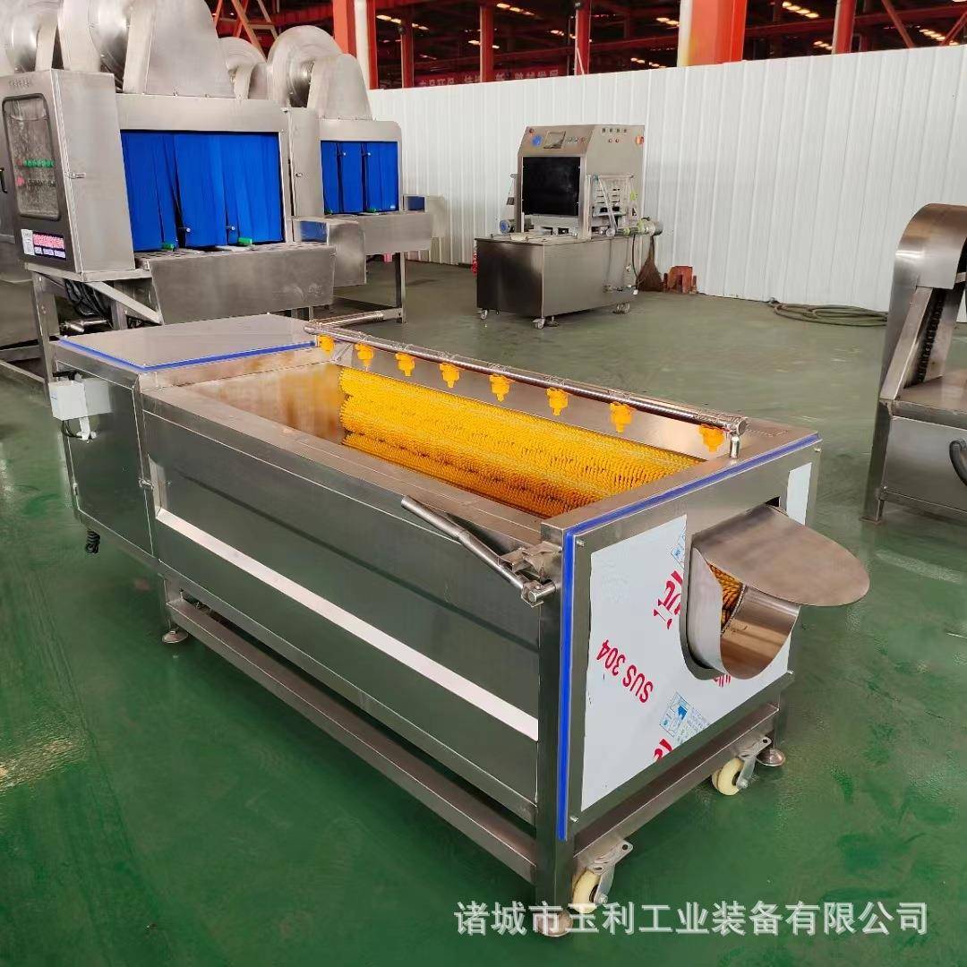 全自动毛刷土豆清洗机毛辊萝卜清洗去皮机海蛎子海螺去泥清洗机 - 图0