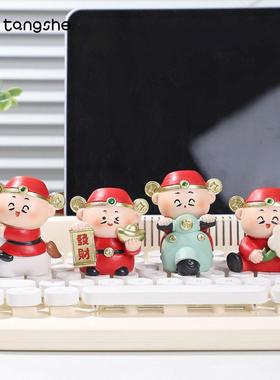 财神爷可爱办公室桌面装饰摆件创意打工人情绪稳定发财祝福小礼物