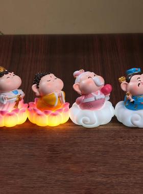 好运莲莲菩萨桌面氛围感摆件高级感工位情绪稳定客厅玄关装饰礼物