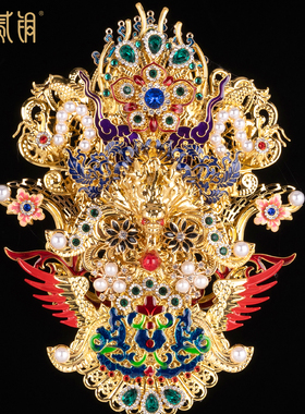 手工合金金花虎爷供奉插香炉