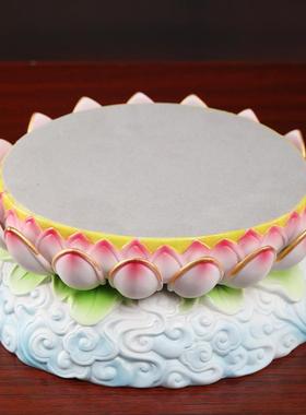 陶瓷云莲莲花底座观音菩萨佛像供座台增高底座神像加高供佛莲花座