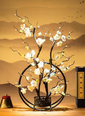 古风拍摄场景布置微景观造景摆件创意新中式禅意桌面梅花软装饰品