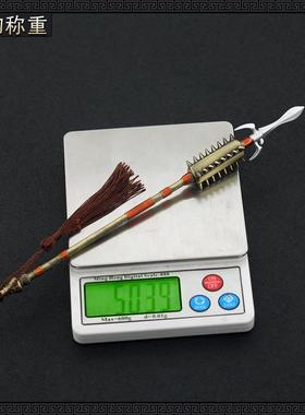 隋唐演义影视周边单雄信槊22CM全金属工艺品摆件模型