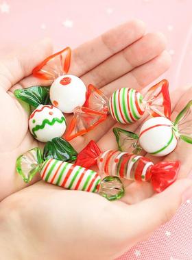 中式彩色糖果摆饰玻璃工艺品小摆件创意家居小摆件桌面装饰品摆件