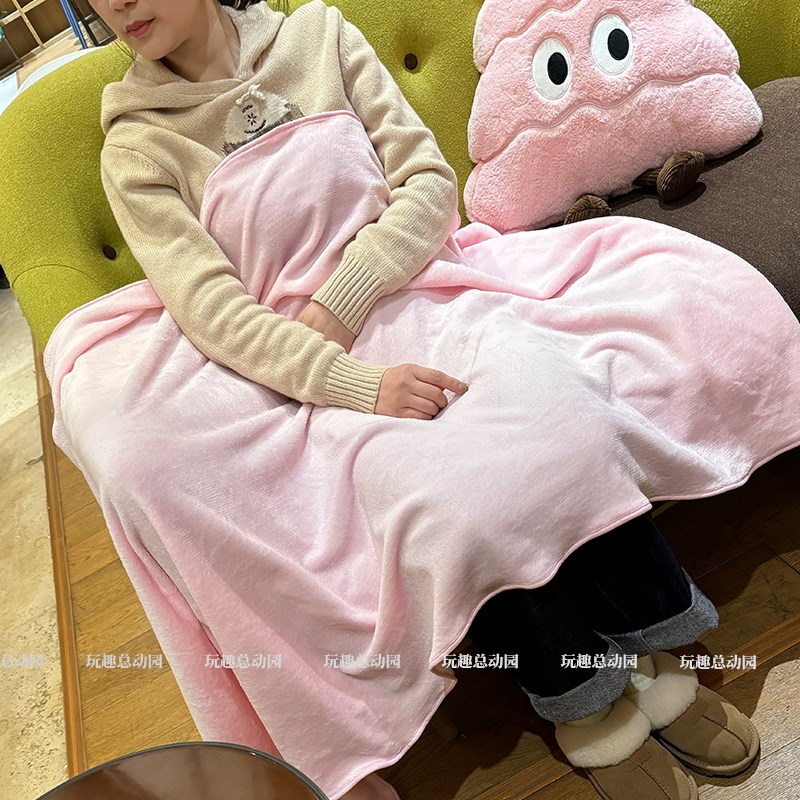 粉色圣诞树抱枕被子两用s空调毯子二合一午睡办公室靠枕汽车载靠 - 图3