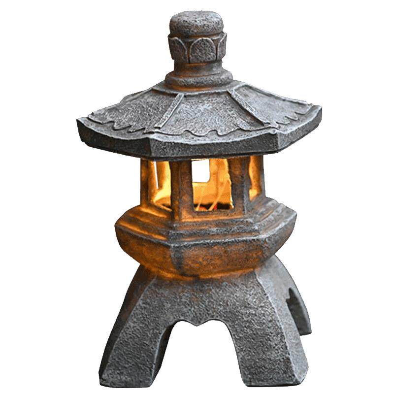 太阳能石塔灯中式禅意彷石宫灯庭院装饰景观户外日式落地造景摆件,淘宝优惠券,粉丝福利购,淘宝优惠卷