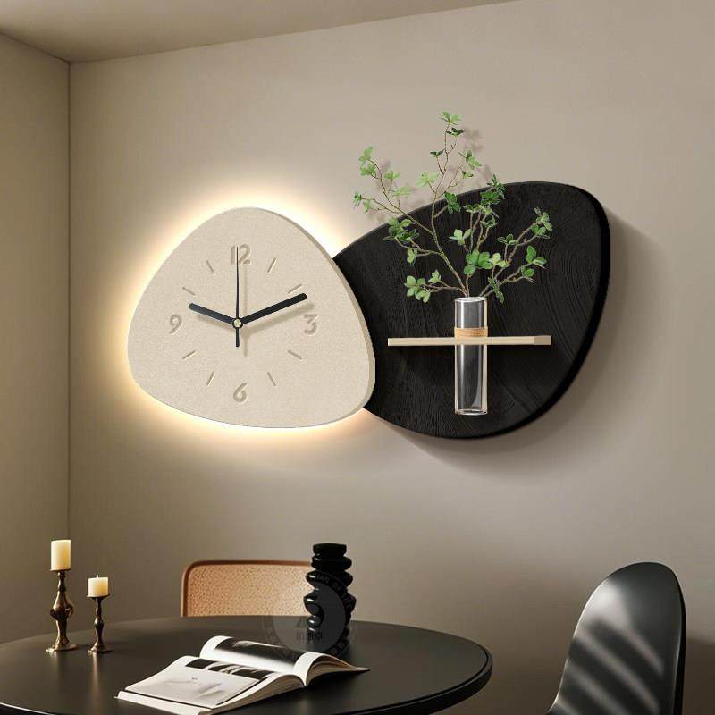 高级感带钟表饭厅装饰画 画水培绿植电视沙发背景墙壁画 画立体砂,淘宝优惠券,粉丝福利购,淘宝优惠卷