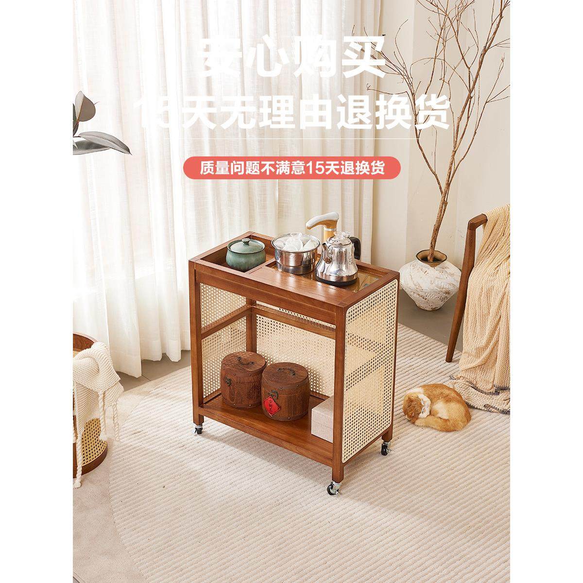 日式茶室家具藤茶柜咖啡桌柜可拆卸水壶集成小茶几茶几侧柜,淘宝优惠券,粉丝福利购,淘宝优惠卷