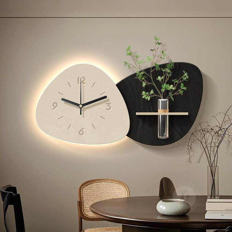 高级感带钟表饭厅装饰画 画水培绿植电视沙发背景墙壁画 画立体砂,淘宝优惠券,粉丝福利购,淘宝优惠卷