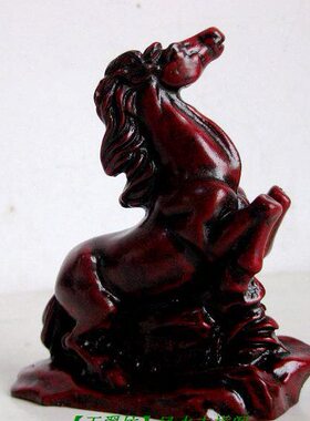 办公室书客厅者房吉祥摆设马摆件马财发属双树脂家居摆设桌面礼品