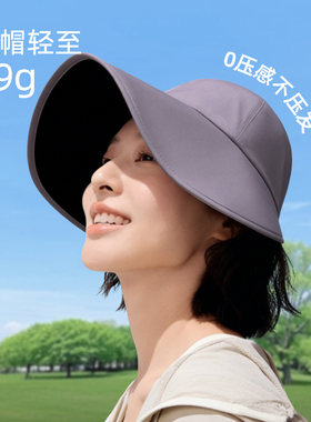 夏季黑胶大檐防晒女款鸭舌帽