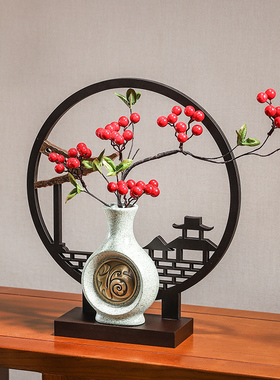 新中式摆件家h居饰品博古架玄关客厅茶几酒柜禅意古风软装乔迁礼