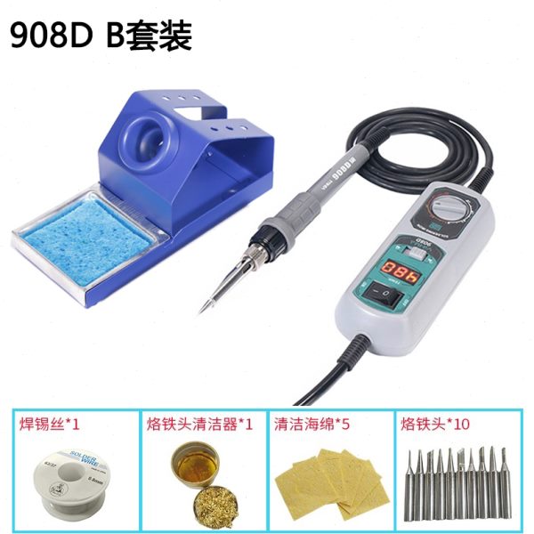 谊华908D大功率电烙铁 便携式恒温电烙铁 内热式可调焊台维修套装 - 图1