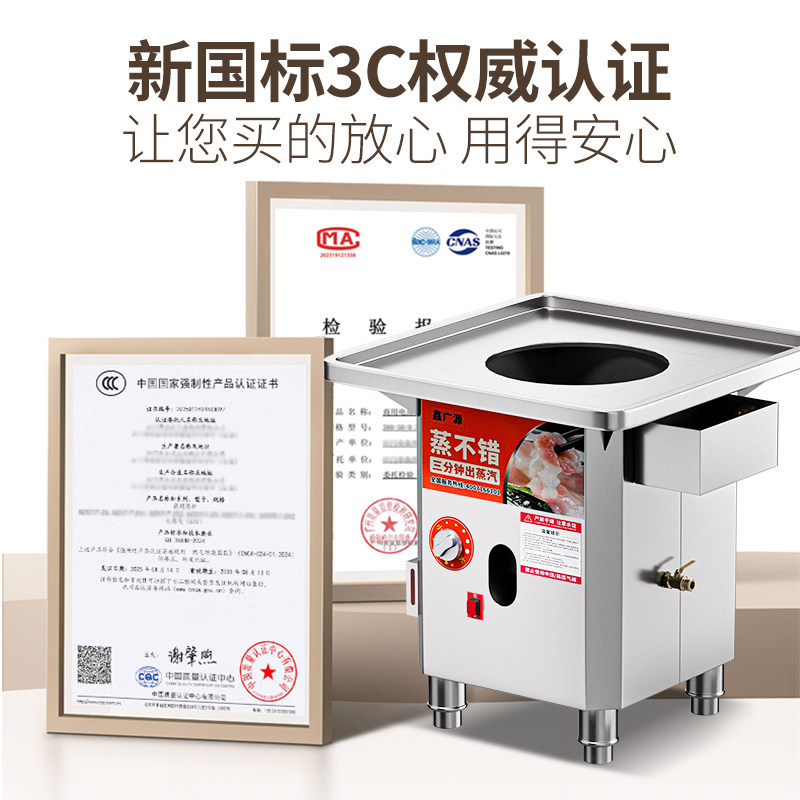 鑫广源油水分离燃气蒸包子机商用蒸包炉户外款摆摊小笼包蒸锅蒸炉,淘宝优惠券,粉丝福利购,淘宝优惠卷