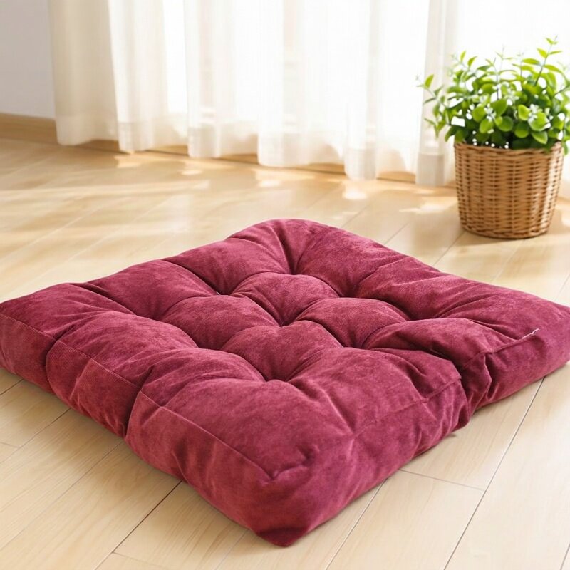 Soft braised corduroy plush tatami cushion futon thickened floor bay window balcony yoga massage buttocks and waist protection