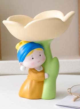 珍珠女孩玄关收纳家居客厅电视柜办公桌面摆件乔迁新居装饰礼品