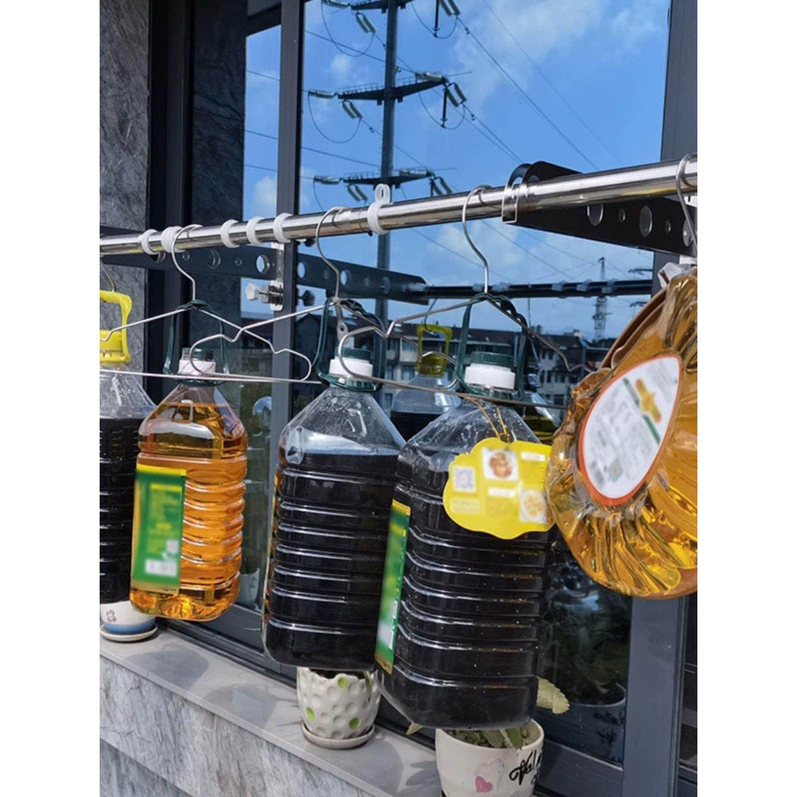 免打孔窗户晾晒架可折叠不锈钢小型晒衣架阳台防盗护栏支架晒被子,淘宝优惠券,粉丝福利购,淘宝优惠卷