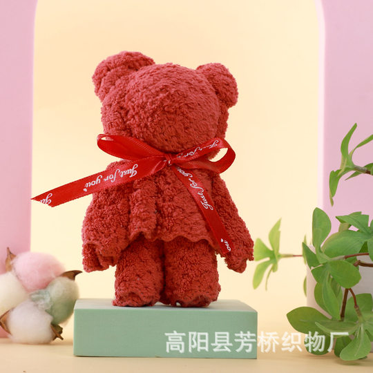 小熊毛巾伴手礼结婚小礼品送伴娘幼儿园生日开业宝宝满月回礼店庆