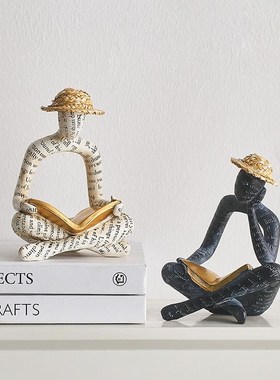 抽象艺术人物摆件现代简约玄关电视柜酒柜客厅家居软装饰品样板间