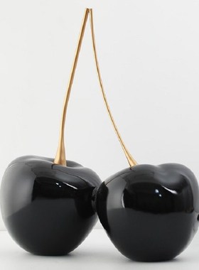 欧式现代创意家居装饰仿真大樱桃水果摆件客厅玄关软装工艺品摆设