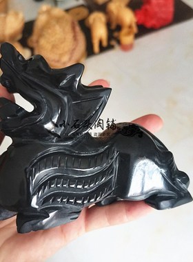 天然黑墨玉动物貔貅桌面摆件现代客厅简约摆放朋友送礼祝福工艺品
