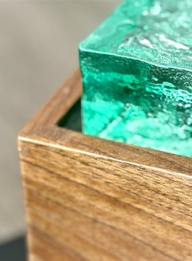 原创桌面流水摆件简约装饰开业送礼朋友招财喷泉个性特别方形创意