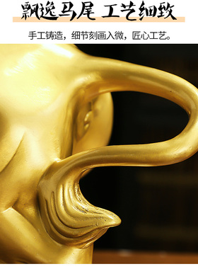 铜牛纯铜摆件运势如虹招财牛旺市牛大号办公室客厅装饰品开业礼品