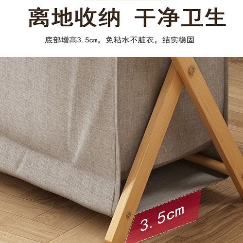 脏衣篓家用衣服收纳筐大容量毛绒玩具收纳可移动折叠脏衣篮置物架 - 图2
