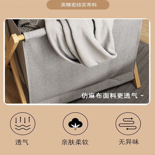 脏衣篓家用衣服收纳筐大容量毛绒玩具收纳可移动折叠脏衣篮置物架 - 图0