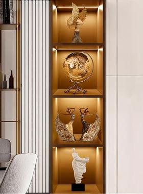 酒柜摆件客厅2025新款轻奢高档装饰品套装乔迁新家摆设电视柜软装