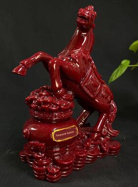 朱砂马饰品，天然紫金砂，一夜暴富，桌面家居，手工艺品，新风格